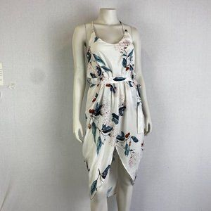 EBBY AND I Floral Print One Front Slit Dress